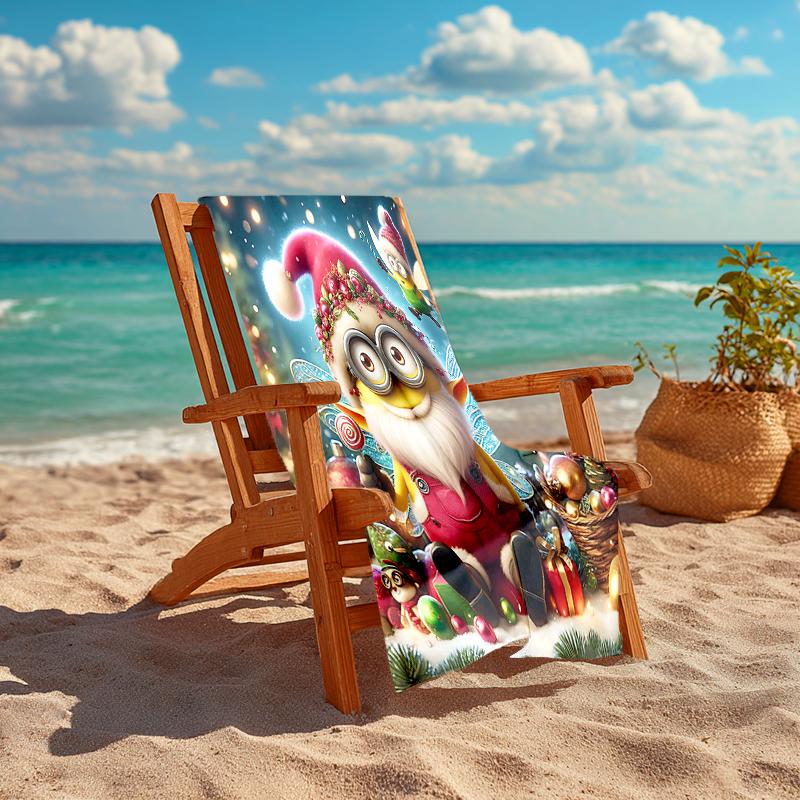 1Pc Christmas Minion Fairy Beach Towel Quick Dry Multiuse For Beach Pool Gym Yoga Home Travel Christmas Halloween Xmas Gift S1270