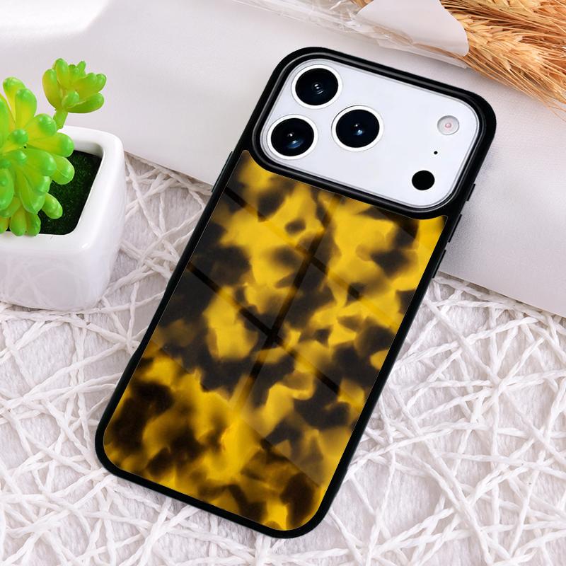 Tortoise Pattern Tortoiseshell Shockproof Phone Case for iPhone 17 Air 16e 15 11 12 14 13 Pro Max Cover Coque