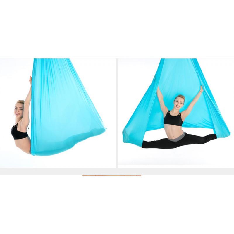 Aerial Yoga Hammock With Elastic Fabric Studio Home Use 2.8m Wide Anti-Slip Suspension Equipment
