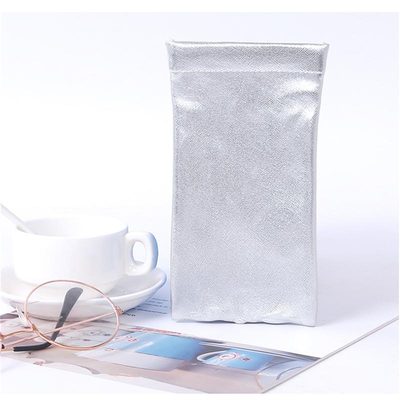 Glasses Bag Bright Fashion Classic Metal Wear Resistant Cross Pattern Fine Workmanship And Comfortable Touch Glasses Bags