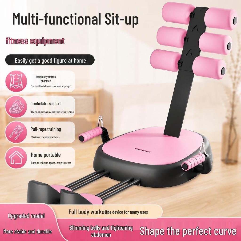 Multifunctional Abdominal Trainer with Resistance Bands - Sit-up Equipment Tummy Slimmer and Tightener