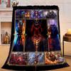 1PC Game Warcraft Darkness Warrior Flannel Blanket Gift, Suitable for Both Men And Women, Soft Ideal for Beds And Sofa, Birthday Or Christmas Gift
