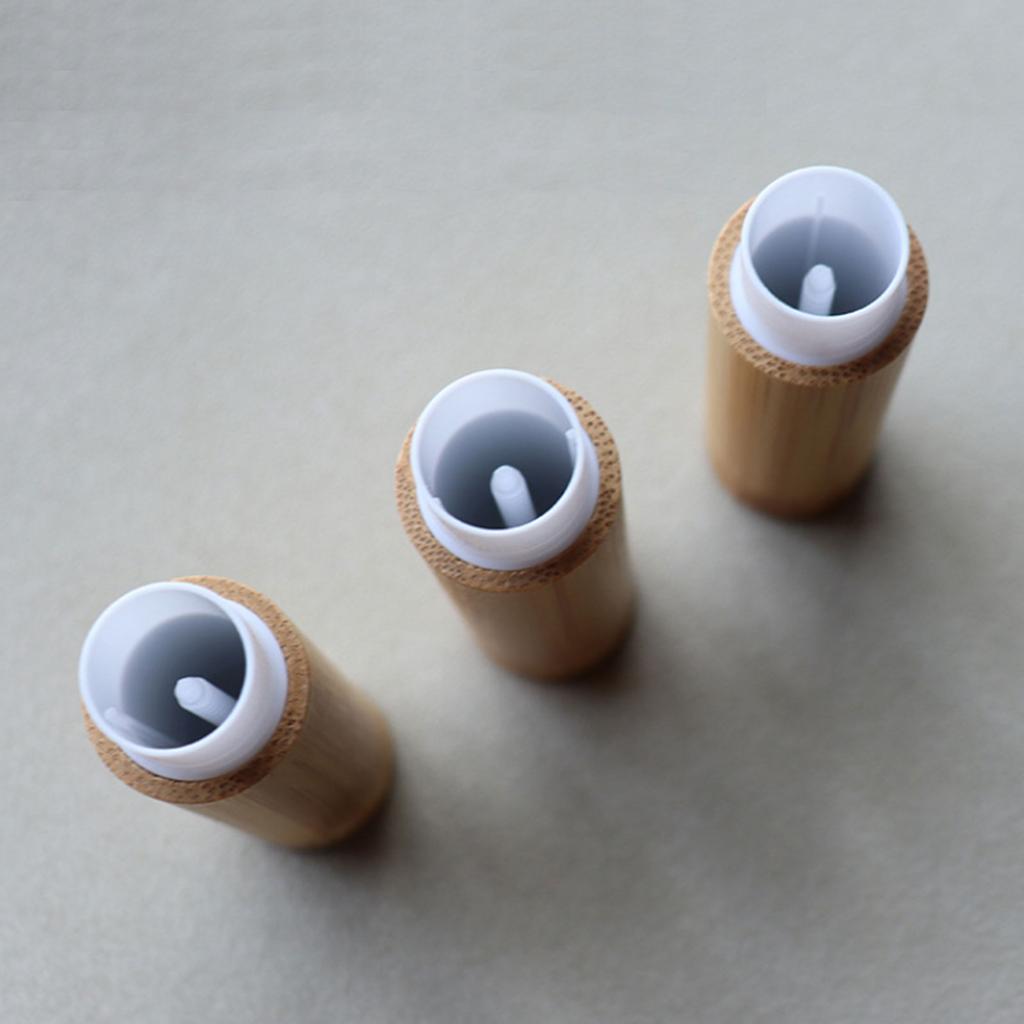 Empty Natural Lip Balm Container Bamboo Lip Balm Tubes Versatile Cosmetic Holders for Personal Care