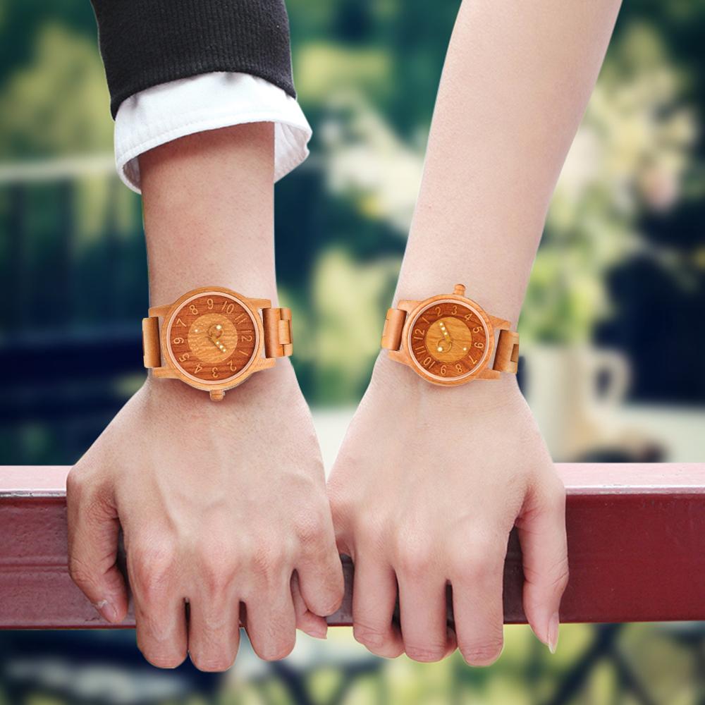 Fashion Men's Wooden Watch Multi-functional Quartz Movement Elegant Blend of Nature and Technology for Women Watch