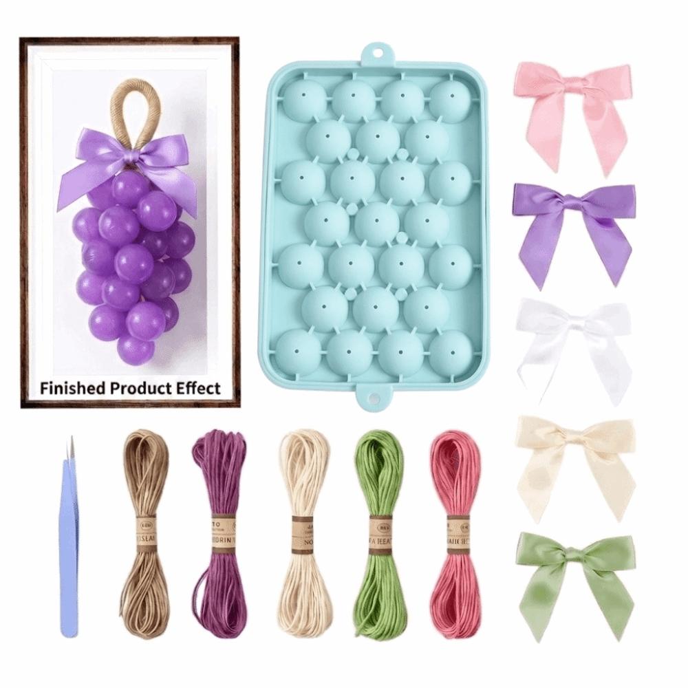 25 Grids Grape Ball Molds Round Shape Ice Cube Mold Creative Handmade Soap Molds Bar Party