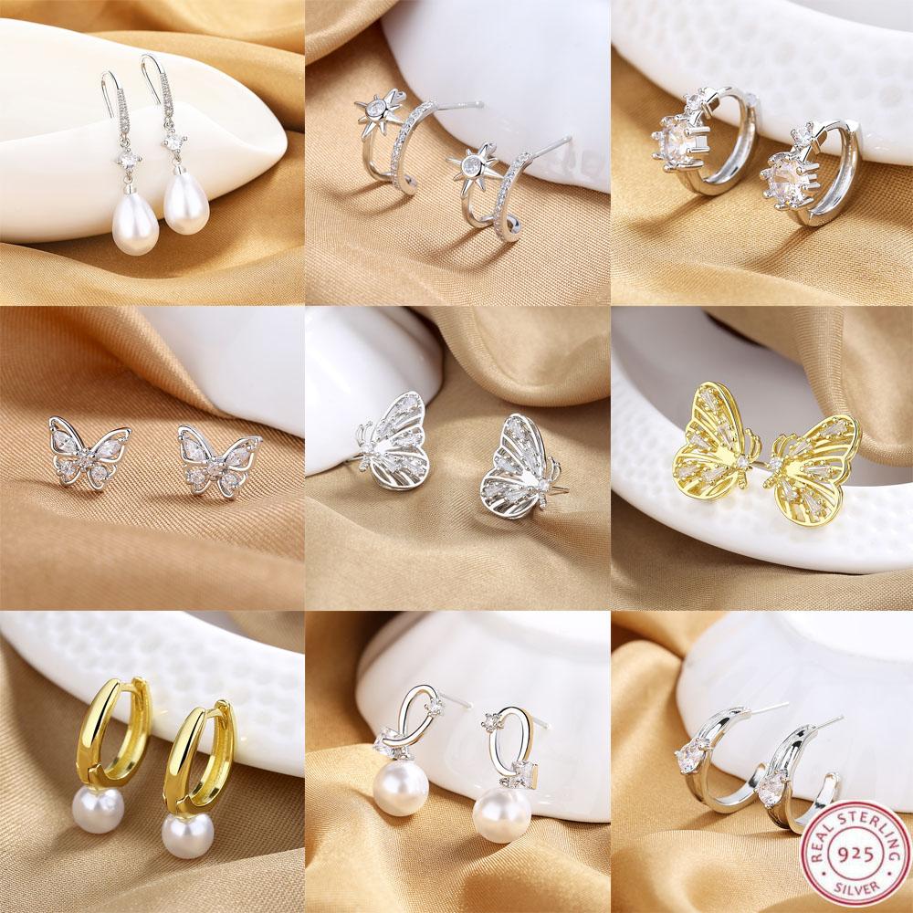 925 Sterling Silver Stud Earrings AAA Zircon For Women High Quality Exquisite Student Girlfriend Jewelry Accessories Heart GiftGood Product