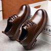 Leather Shoes Men's Soft-soled Non-slip Outdoor Casual Leather Shoes Men's Retro Breathable Versatile British Shoes Single Shoes