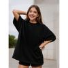 Summer Round Neck Fashionable Casual Pure Cotton Solid Color Short Sleeved Women's T-shirts