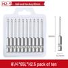 Short Magnetic Ball-Head Hex Socket Driver Bits for Electric and Pneumatic Screwdrivers