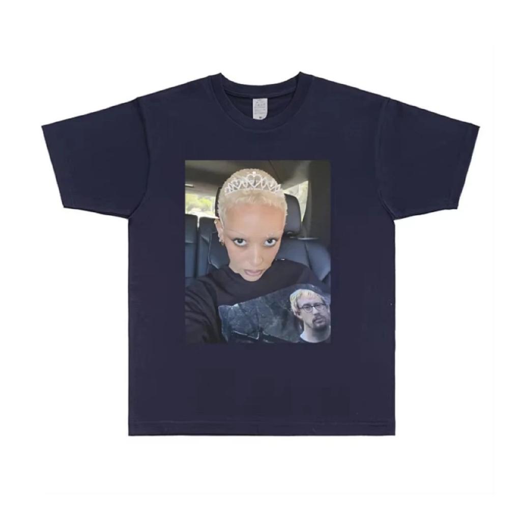 Doja Cat Indossa Maglietta Ispirata a Sam Hyde Meme di Internet Uomo Donna Hip Hop Maglietta Oversize Uomo Cotone Magliette Streetwear da Uomo
