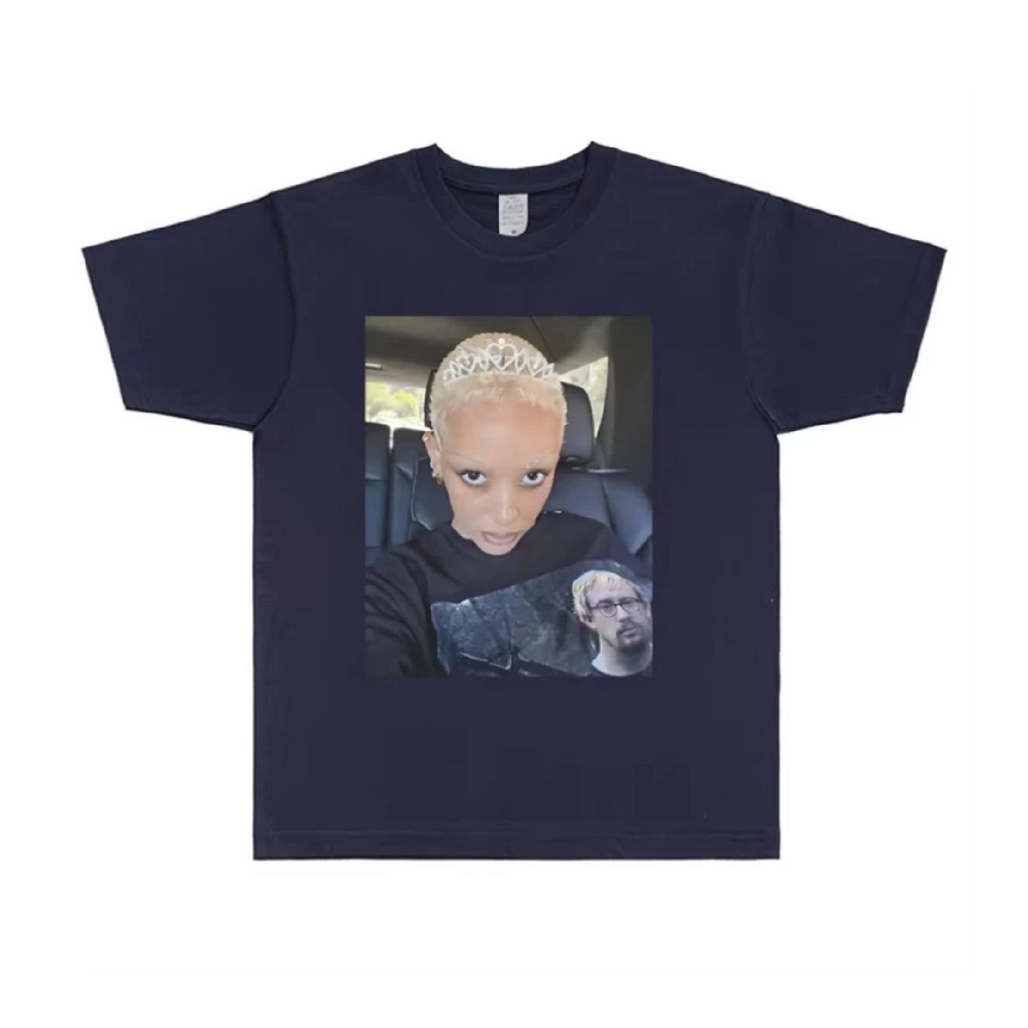

Doja Cat Wearing Sam Hyde Inspired Internet Meme T Shirt Men Women Hip Hop Oversized Tshirt Male Cotton Tees Men s Streetwear S чёрный