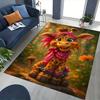 1pc Anime Giraffe Chair Mat - Pink Bandana Design Office Rug for Home Decor, Seasonal Gift, Anti-Slip Carpet Suitable for Office and Living Room.C018