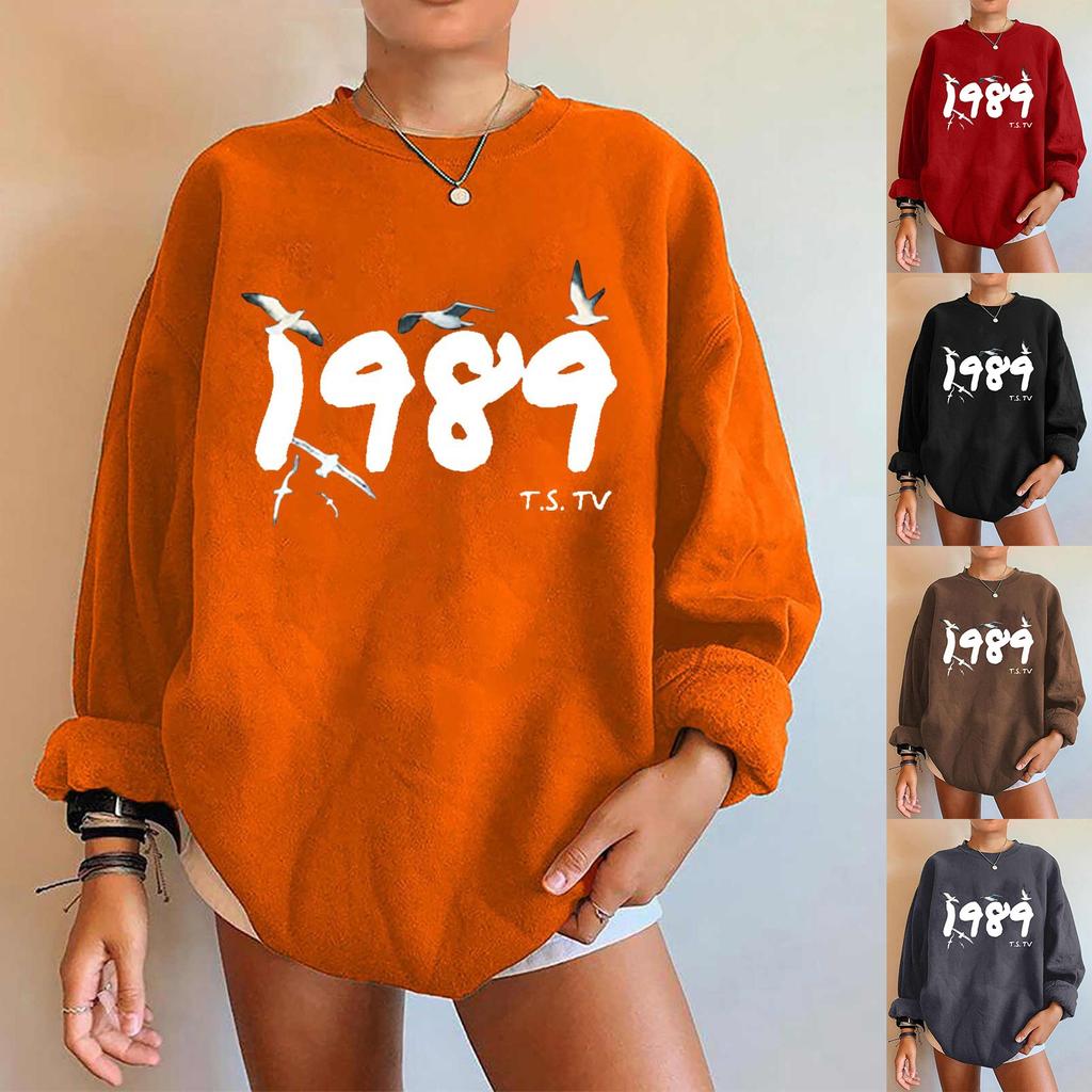 Dames sweatshirt met ronde hals, oversized sweatshirt voor de herfst en