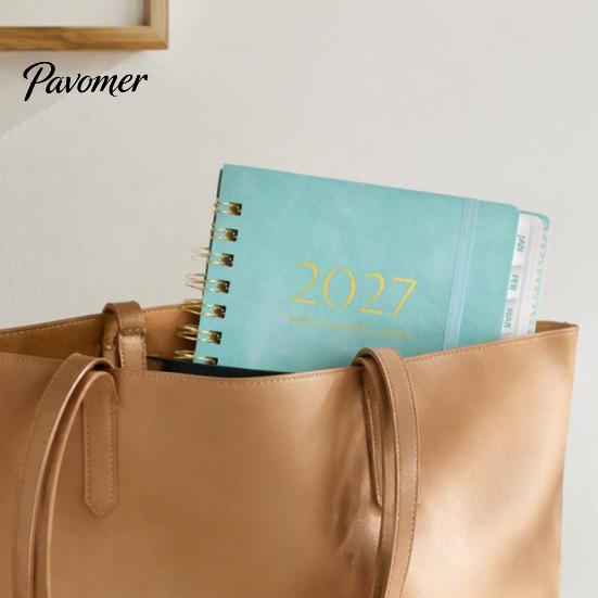 Agenda Appuntamenti A5 2027 Planner Settimanale Spiralato, Calendario Settimanale 365 Giorni con Organizer Copertina Rigida Elastico, 140 Pagine Carta Spessa
