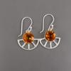 Citrine Earrings, 925 Solid Sterling Silver Gemstone Jewelry, Handmade Earrings, For Thanksgiving