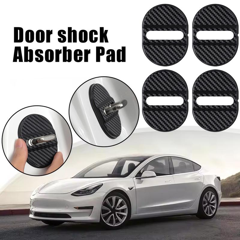 4pcs Car Lock Scratch-resistant Protective Cover Sticker Car Door Closing Shock Absorbing Pad Car Door Lock Anti-Collision Cover