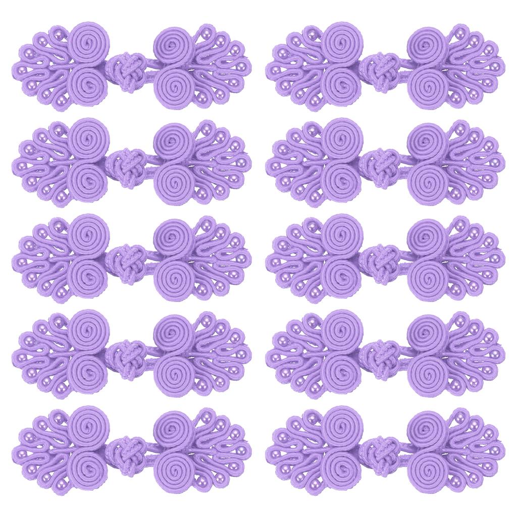 6/10pcs Chinese Knots Frog Buttons Closure Sewing Buttons Fasteners with Beads for DIY Sewing Coats Cloak Bridal Costume Outfit