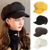 Spring Beret Hat Woman Commutes Octagonal Hat Camping Taking Photo Beret Hat with Metal Fastening for Girlfriend