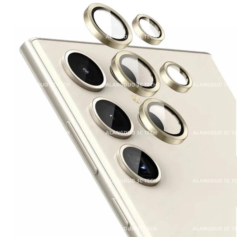 Für Samsung Galaxy S24ultra S24+ S24 Kameraschutz Metallring Objektivglas für Galaxy S23 Ultra S23+ FE Rückobjektivdeckel Abdeckung