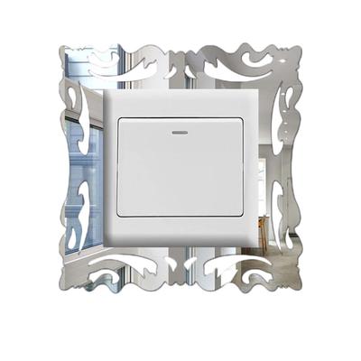 Adesivo per interruttore 1PC Decorazioni per la casa Cornici per foto in stile specchio da parete per interruttore del negozio