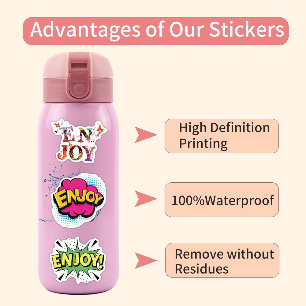 55 New Enjoy with Graffiti Stickers Decorative Suitcase Mobile Phone Cartoon Personality Stickers