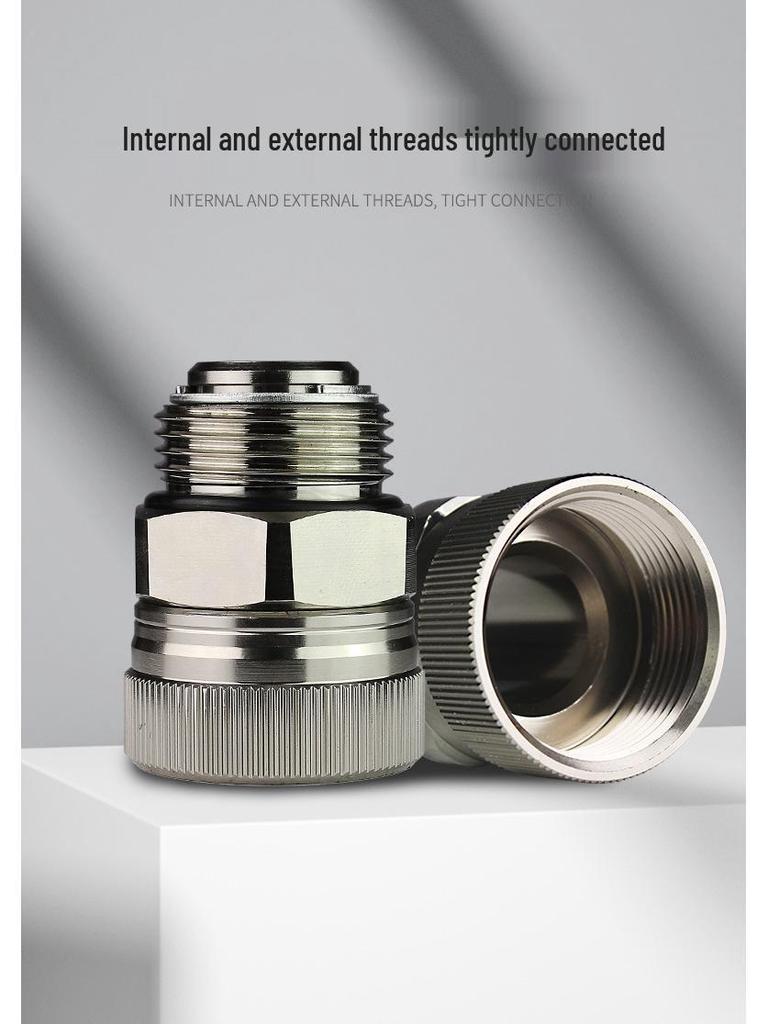 Złącze obrotowe 360° ze stali nierdzewnej i aluminium, pasuje do rur olejowych 1/2", 3/4", 1"