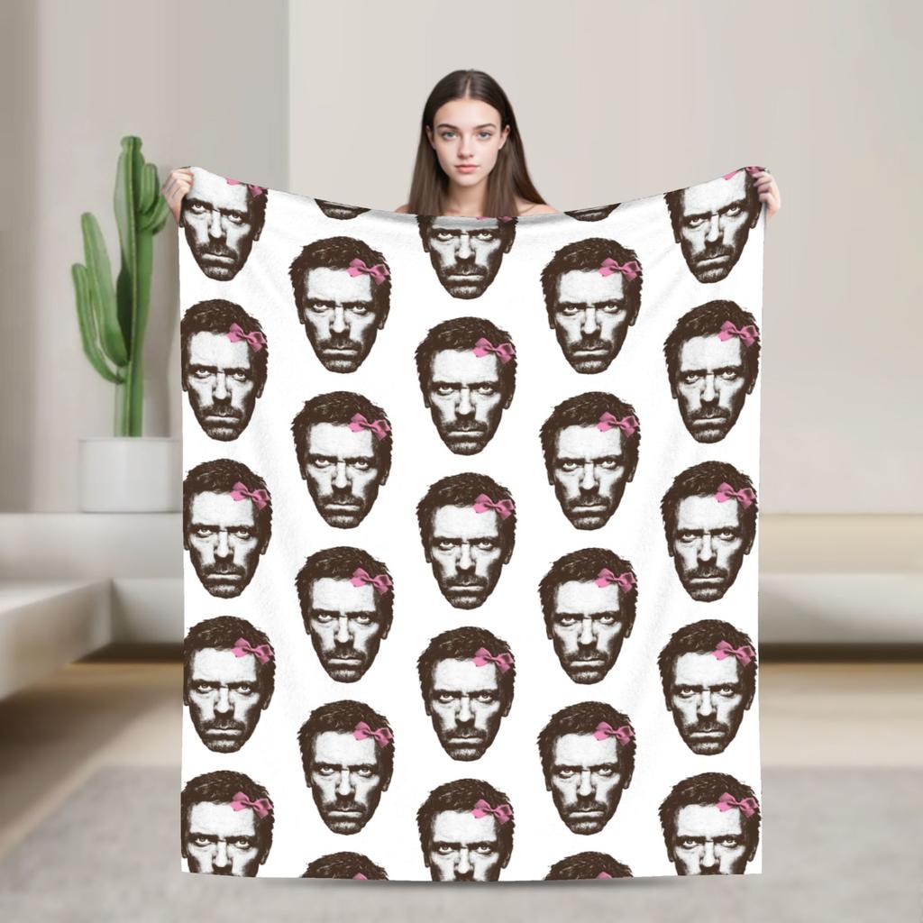 Cute House MD James Wilsons Knitted Blanket Plush Throw Blankets Bedding Couch Decoration Ultra-Soft Warm Bedspread