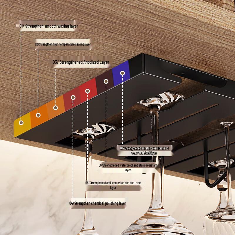 Stainless Steel Inverted Wine Glass Rack