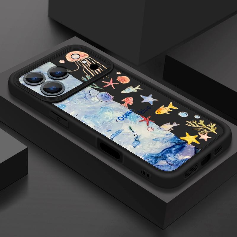 Soft TPU Phone Case For iPhone 17 Pro 15 16 Pro Max 14 13 Pro Max 16e 17e Shockproof Starfish Pattern Silicone Protect Cover