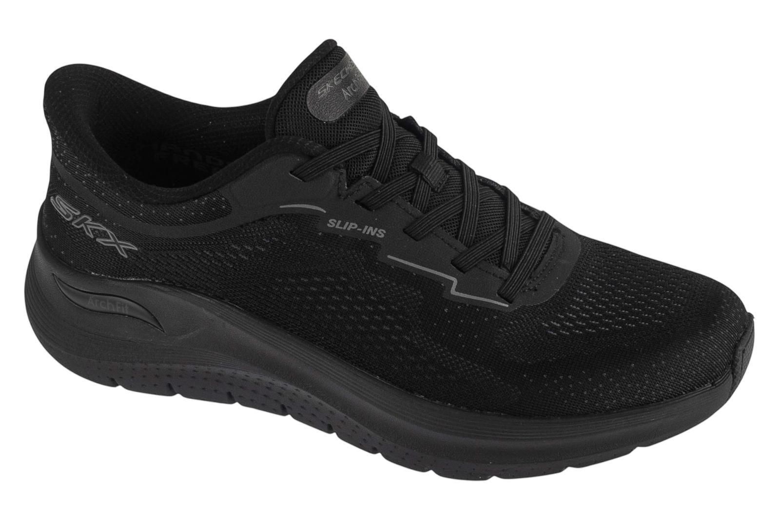 Skechers Slip-Ins Arch Fit 2.0, Herren schwarze Sneaker 47,5