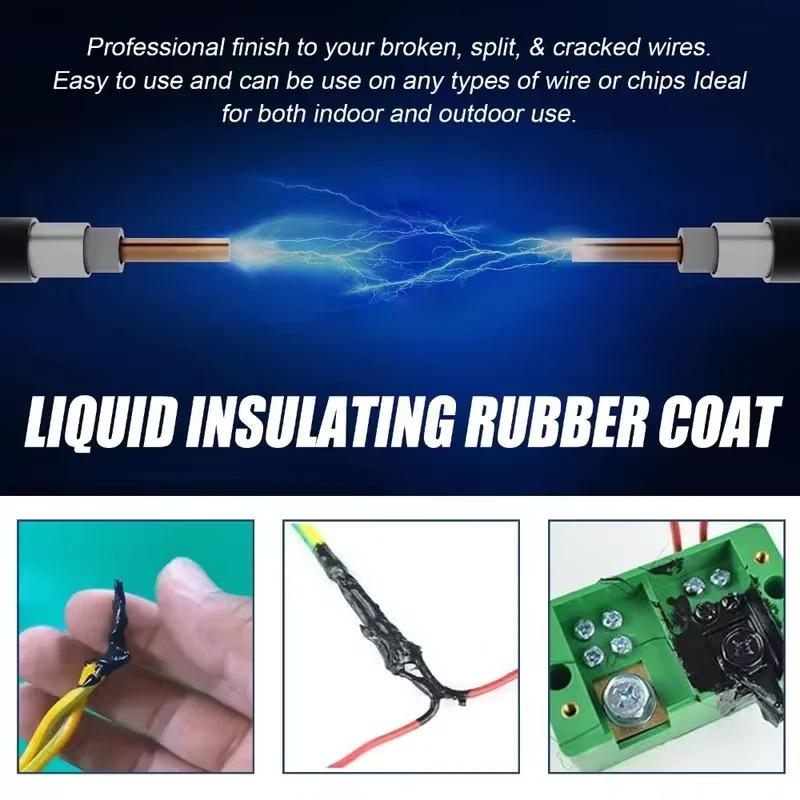 30/50ml Auto Flüssig Isolierkleber Elektrischer Draht Kabel Reparatur Gummiüberzug Schnelltrocknende Reparaturflüssigkeit Isolierpaste