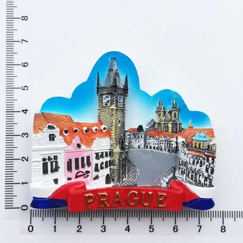 Magneți de frigider Republica Cehă Praga punct de reper clădire suvenir turistic autocolant magnetic frigider colecție de decorațiuni interioare cadou