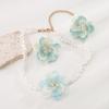 Kamelien-Perlen-Choker Retro Blume Perlenkette Elegante Kamelienkette Ohrringe für Hochzeitsparty Dating Urlaub