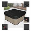 Square Spa Cover Waterproof Protector Windproof for Homeowners, Backyard, Garden, Poolside