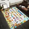 Alphabet Learning Rug with Cute Animals Non-slip Rug Suitable for Living Room and Bedroom Sofas.