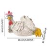 Good Morning Chicken Statue Desktop Ornament for Entrance Living Room Indoor