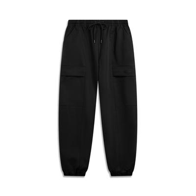 Li Ning Basketbal Serie Anti-Five Serie Eenvoudig Casual Taps Toelopend Veelzijdig Effen Kleur Middelhoge Taille Koord Sport Lange Broek Heren bottoms AYKV561-3