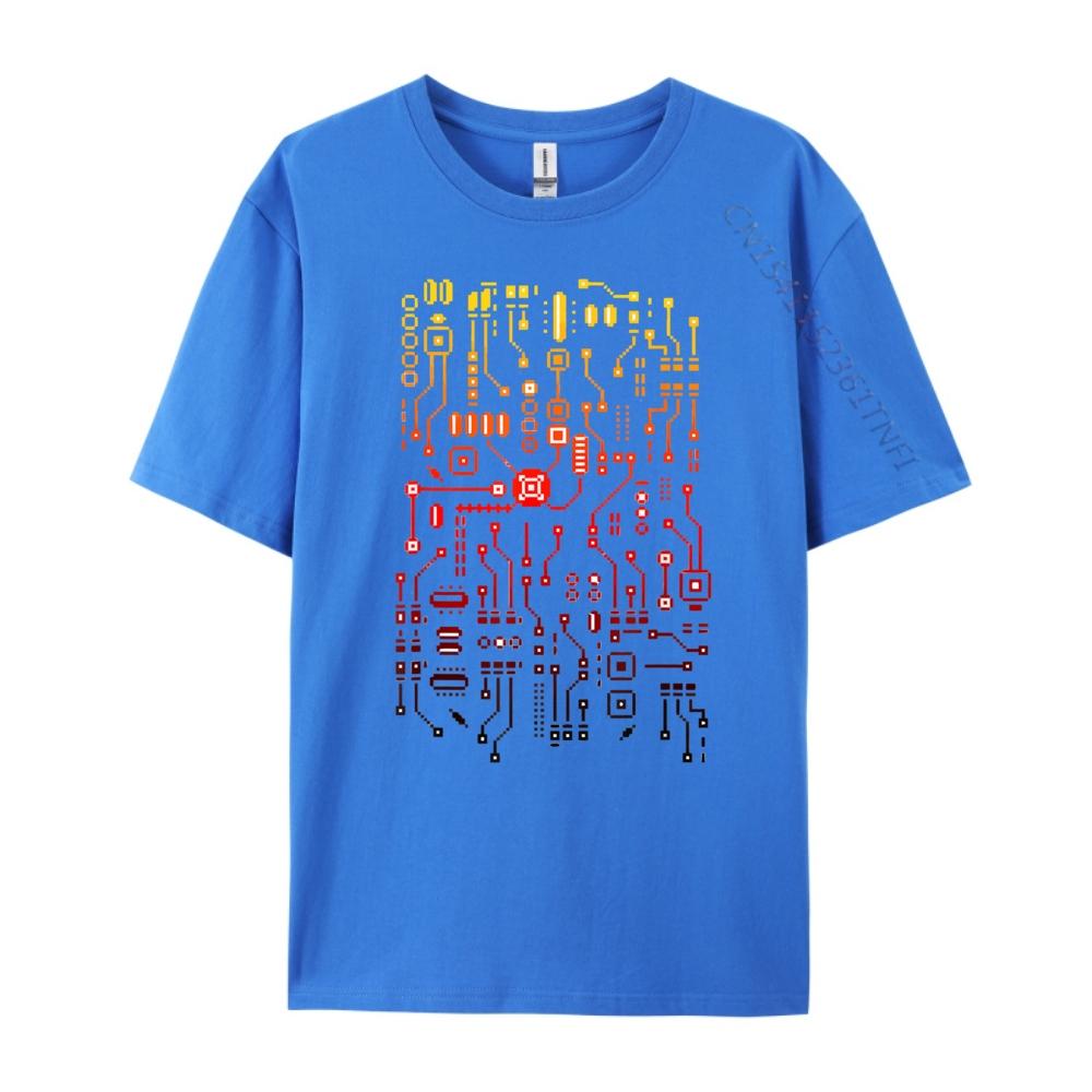 Engineer Computer Circuit Board Engineering Cpu Binary Streetwear Men Short Sleeve Tee Slogan T-shirt