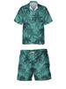 Men's 3D Print Hawaiian Shirt & Shorts Set - Casual Beachwear