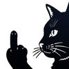 Peeking Animal Metal Sign Flipping Off Cat Crocodile Silhouette Decoration
