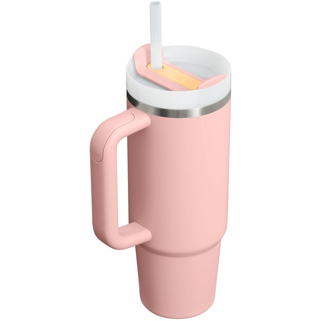 Stanley 1913 Quencher H2.0 Flow State Vacuum Insulated Tumbler, Peach Rose, 30 oz / 0.89 L