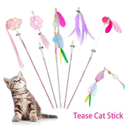 1PCS Tassel Feather Tease Cat Stick Cat  Pet Toy Cat Products Cat Supplies