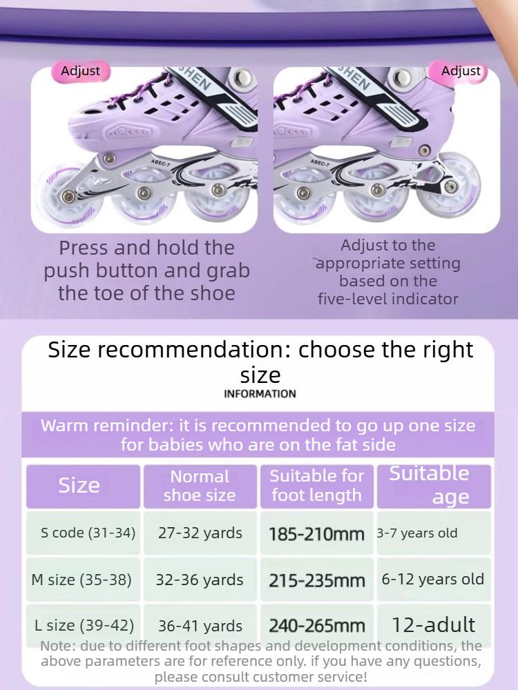 Adjustable Size Hard Shell Ice Skates for Adults and Women, Roller Skates for Boys and Students, Beginner Set for Ice Skating and Roller Skating