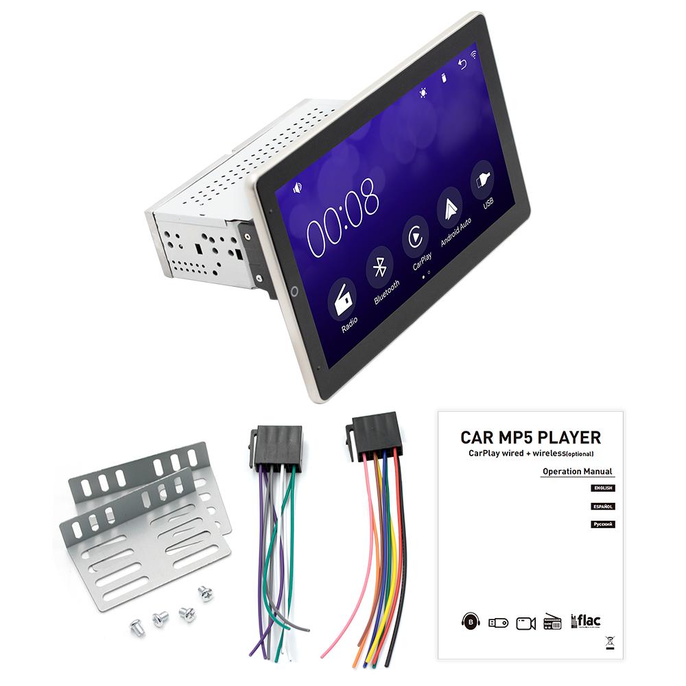 

BQCC 1Din 10,1-дюймовый поворотный экран автомобильный MP5 беспроводной автомобиль и Android Auto Bluetooth соединение FM AM 9930L