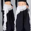 Solid Color Ruffles Trim Butt Curtain High Waist Mini Apron Butt Curtain Skirt  Dance Practice