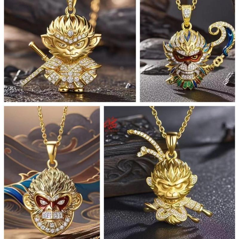 Wukong Black Myth Pendant Necklace Jewelry Accessories Game Gift Peripheral