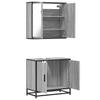 2 Piece Bathroom Furniture Set Gray Sonoma Particleboard