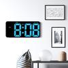 Clear Display LED Wall Clock with Digits, Countdown Calendar and Thermometer Adjustable Brightness for Comfort