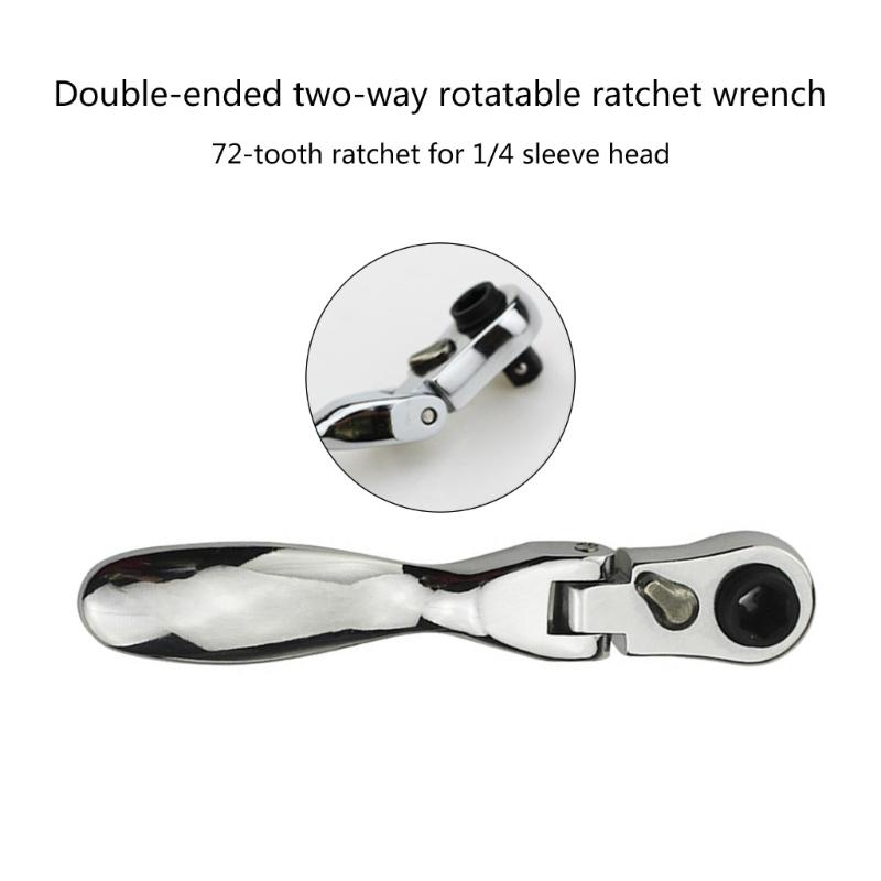 Professional Mini Micro Ratchet Wrench 72Teeth Gear 180° Rotate Head Compact and Durable Hand Tool for Tight Areas