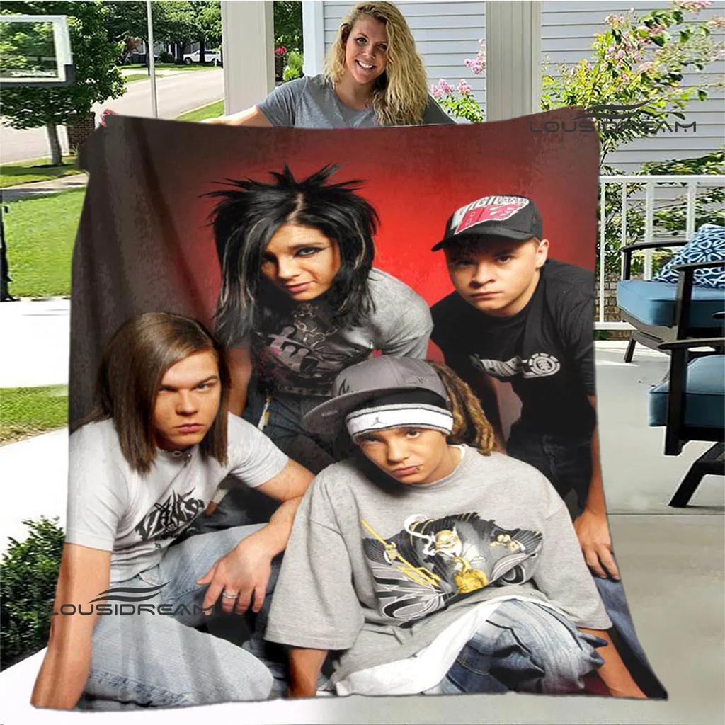 Dětská přikrývka s potiskem kapely Tokio Hotel Dětská Hřejivá přikrývka Flanel Měkká útulná deka Rozkládací pohovka Deka Cestovní deka Dárek k narozeninám